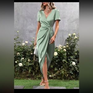 Satin Green dress